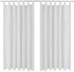 vidaXL 2 db fehér mikroszatén függöny karikákkal 140 x 225 cm (130360)