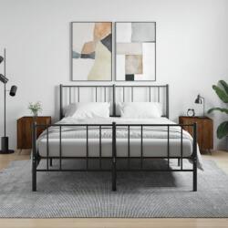 vidaXL 2 db barna tölgyszínű szerelt fa éjjeliszekrény 40 x 40 x 50 cm (827515)