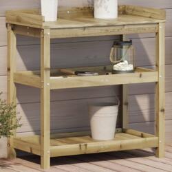 vidaXL impregnált fenyőfa ültetőasztal polcokkal 82, 5 x 45 x 86, 5 cm (832436)