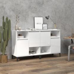 vidaXL 2 db magasfényű fehér szerelt fa tálalószekrény 60 x 35 x 70 cm (3185729) - vidaxl