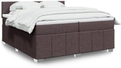 vidaXL sötétbarna szövet rugós ágy matraccal 200 x 200 cm (3289471)