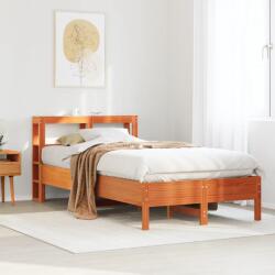vidaXL viaszbarna tömör fenyőfa ágy matrac nélkül 100 x 200 cm (3306155)