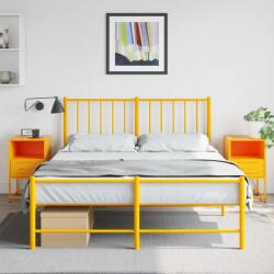 vidaXL 2 db mustársárga acél éjjeliszekrény 36x39x60, 5 cm (846561)