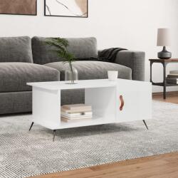 vidaXL magasfényű fehér szerelt fa dohányzóasztal 90 x 50 x 40 cm (829462)