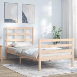 vidaXL tömör fa ágykeret fejtámlával Small Single (3193946)