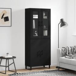 vidaXL fekete szerelt fa magasszekrény 69, 5 x 34 x 180 cm (3198234)