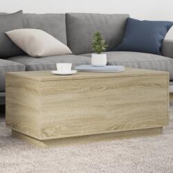 vidaXL sonoma tölgy színű dohányzóasztal LED-lámpákkal 90x50x40 cm (839877)