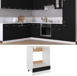 vidaXL Lyon fekete szerelt fa sütőszekrény 60 x 46 x 81, 5 cm (802498)
