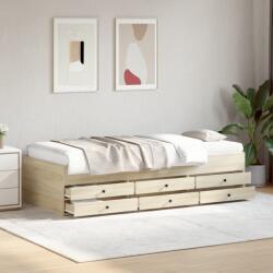 vidaXL sonoma tölgy kanapéágy fiókkal matrac nélkül 75x190 cm (3280890) - vidaxl