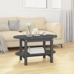 vidaXL szürke tömör fenyőfa dohányzóasztal 80 x 45 x 45 cm (822294)