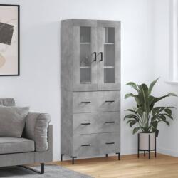 vidaXL betonszürke szerelt fa magasszekrény 69, 5 x 34 x 180 cm (3198405)