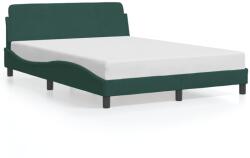 vidaXL sötétzöld bársony ágykeret matrac nélkül 140 x 200 cm (373195)