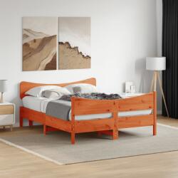 vidaXL viaszbarna tömör fenyőfa ágy matrac nélkül 140 x 190 cm (3216395)