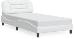 vidaXL fehér műbőr ágykeret LED-világítással 100 x 200 cm (3213914)