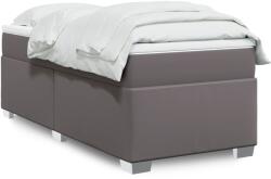 vidaXL szürke műbőr rugós ágy matraccal 80 x 200 cm (3285187)