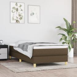 vidaXL sötétbarna szövet rugós ágy matraccal 100 x 200 cm (3144154)