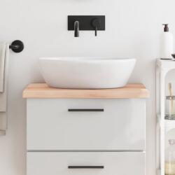 vidaXL kezeletlen tömör fa fürdőszobai pult 60x60x(2-4) cm (3156015)