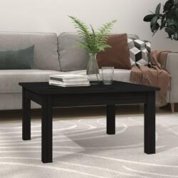 vidaXL fekete tömör fenyőfa dohányzóasztal 55 x 55 x 30 cm (814233)