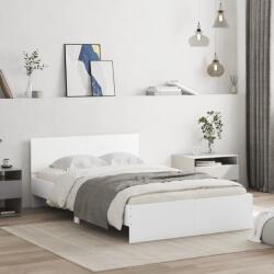 vidaXL fehér ágykeret fejtámlával 135 x 190 cm (3207504) - vidaxl