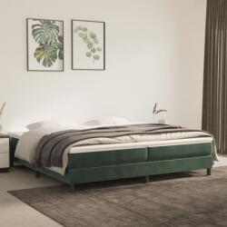 vidaXL sötétzöld bársony ágykeret matrac nélkül 200x200 cm (3120793)