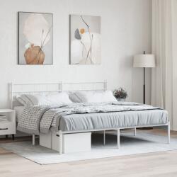vidaXL fehér fém ágykeret fejtámlával 183 x 213 cm (355713)