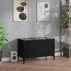 vidaXL fekete szerelt fa hanglemezszekrény 74, 5x38x48 cm (831966)