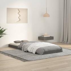 vidaXL szürke tömör fenyőfa ágykeret 75 x 190 cm (Small Single) (823486)