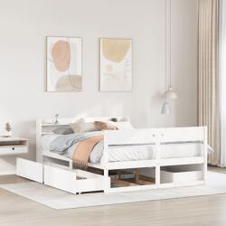 vidaXL fehér tömör fenyőfa ágy matrac nélkül 120 x 190 cm (3307141)