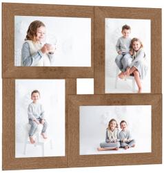 vidaXL világosbarna MDF fényképkeretszett 4 db 13 x 18 cm-es képhez (332769)