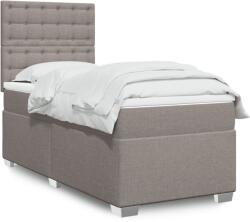 vidaXL tópszínű szövet rugós ágy matraccal 90 x 190 cm (3292661)