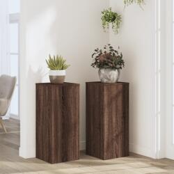 vidaXL 2 db barna tölgy szerelt fa növénytartó állvány 30 x 30 x 70 cm (852930)