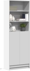 vidaXL fehér szerelt fa magasszekrény LED-ekkel 69 x 32, 5 x 200 cm (3307905) - vidaxl
