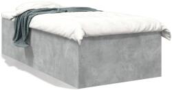 vidaXL betonszürke szerelt fa ágykeret 100 x 200 cm (3280961) - vidaxl