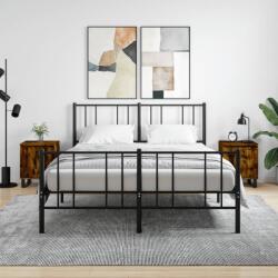 vidaXL 2 db füstös tölgy színű szerelt fa éjjeliszekrény 40x30x50 cm (826855)