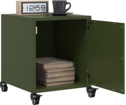 vidaXL 2 db olívazöld acél éjjeliszekrény 36x39x43, 5 cm (846623)