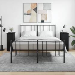 vidaXL 2 db fekete szerelt fa éjjeliszekrény 32 x 42 x 80 cm (825964)