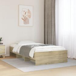 vidaXL sonoma tölgy színű szerelt fa ágykeret matrac nélkül 75x190 cm (3295711)