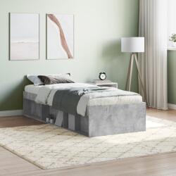 vidaXL betonszürke kisméretű egyszemélyes ágykeret 75 x 190 cm (3203848)