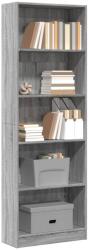 vidaXL szürke sonoma színű szerelt fa könyvespolc 60 x 24 x 176 cm (857826)