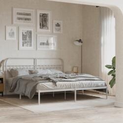 vidaXL fehér fém ágykeret fejtámlával 180 x 203 cm (376653)