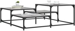 vidaXL szürke sonoma szerelt fa dohányzóasztal 107x107x40 cm (837755) - vidaxl