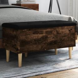 vidaXL füstös tölgy színű szerelt fa tárolópad 82x42x46 cm (835079)