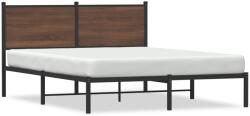 vidaXL barna tölgy színű fém ágykeret matrac nélkül 137 x 190 cm (4007764)