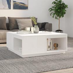 vidaXL fehér tömör fenyőfa dohányzóasztal 100 x 101 x 40, 5 cm (814520) - vidaxl