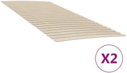 vidaXL 2 db 48 léces ágyrács 100x200 cm (3203726)