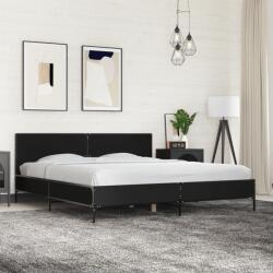 vidaXL fekete szerelt fa és fém ágykeret 180 x 200 cm (3280012)