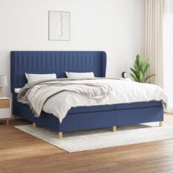 vidaXL kék szövet rugós ágy matraccal 200 x 200 cm (3128715)