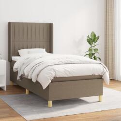 vidaXL tópszínű szövet rugós ágy matraccal 90 x 200 cm (3132125)