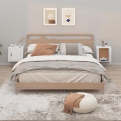 vidaXL 2 db magasfényű fehér fali éjjeliszekrény 50x30x47 cm (816869)