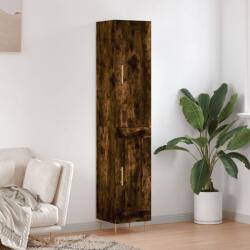 vidaXL füstös tölgy színű szerelt fa magasszekrény 34, 5x34x180 cm (3199102) - vidaxl